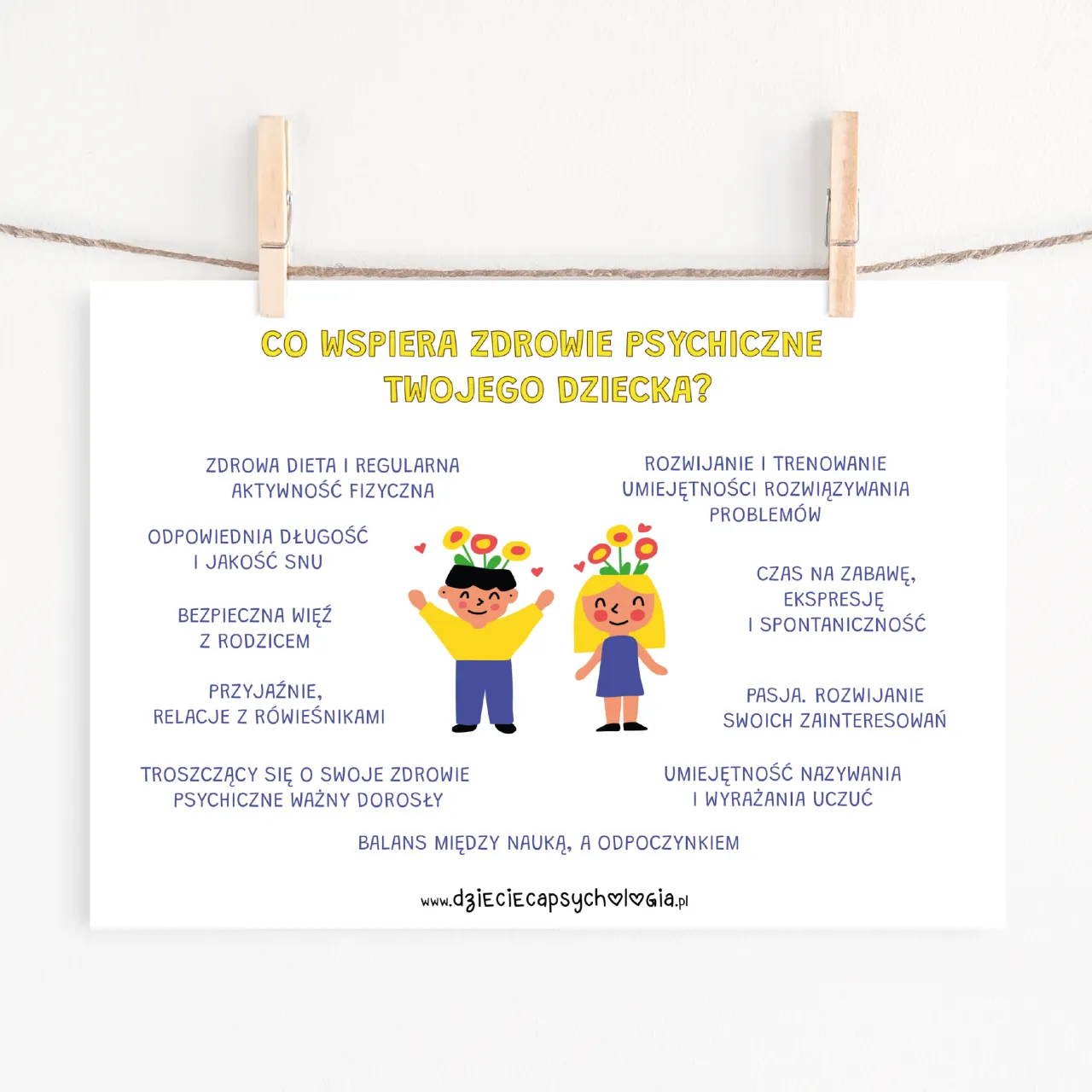 Zdjęcie Jak dbać o zdrowie psychiczne - plakat z praktycznymi poradami