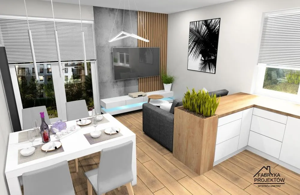 Zdjęcie Kuchnia z salonem 20m2: Jak stworzyć przytulną i funkcjonalną przestrzeń