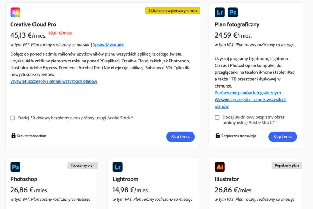 Zdjęcie Czy Photoshop jest płatny? Koszty, plany i darmowe alternatywy