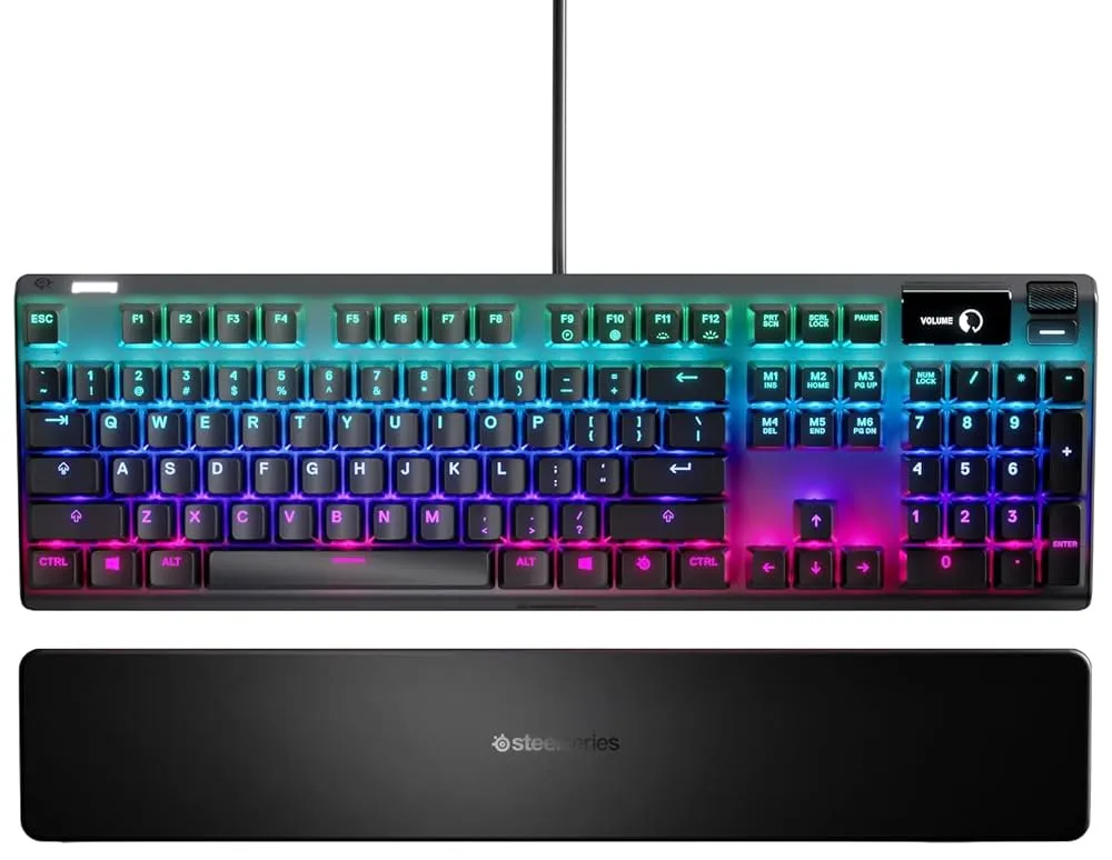 Zdjęcie Klawiatura przewodowa SteelSeries Apex 3 z podpórką pod nadgarstki -15% taniej w Amazon