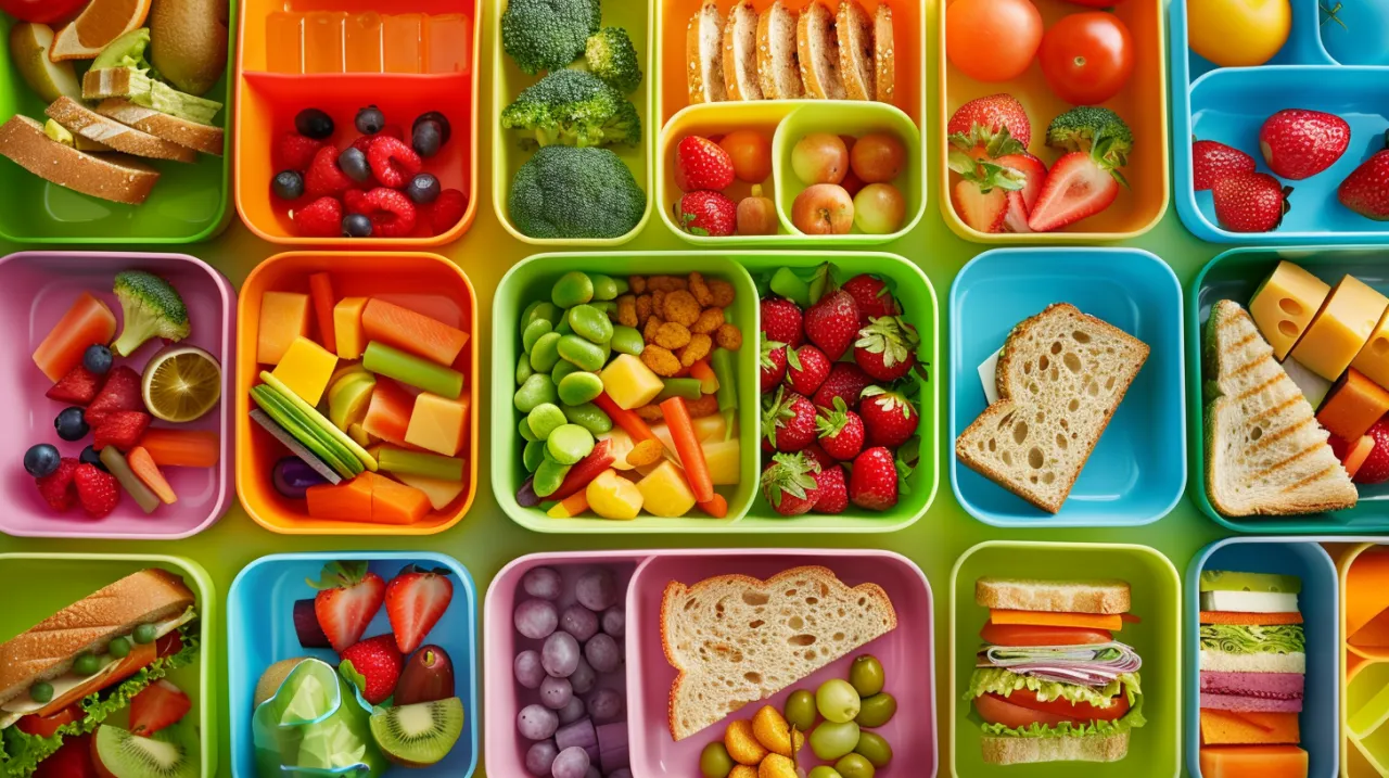 Zdjęcie Lunchbox dla dzieci z przegródkami: Zdrowe posiłki do szkoły