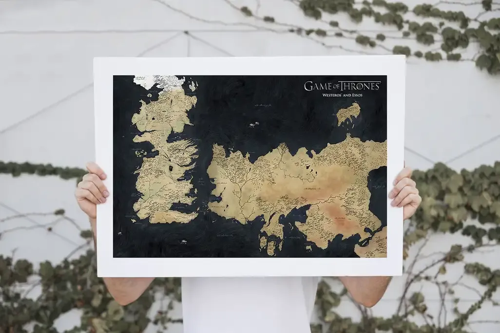 Zdjęcie Mapa świata Gry o Tron | Niesamowita mapa Westeros i Essos