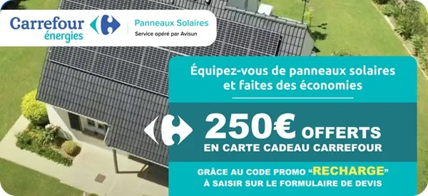 Zdjęcie Carrefour énergie panneau solaire : économisez sur vos factures d&#039;électricité