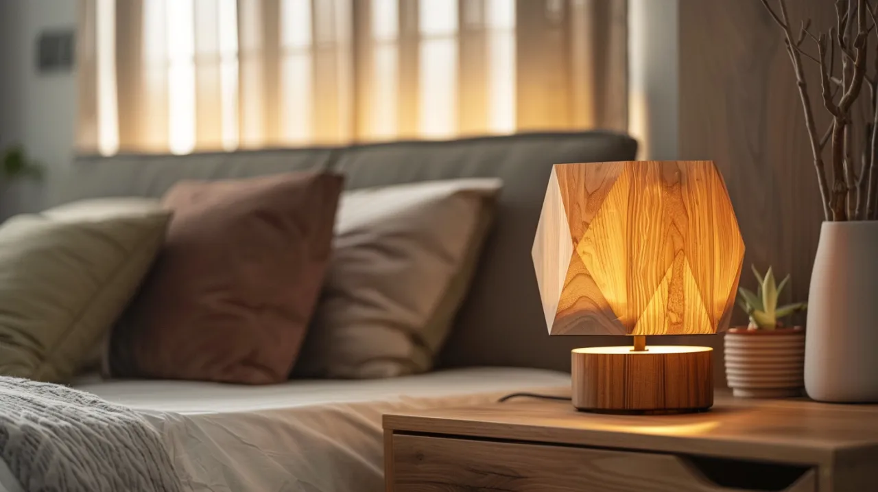 Zdjęcie Lampka nocna z drewna: Jakie lampki nocne są najbardziej stylowe i praktyczne?