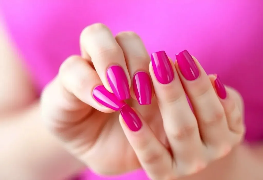 Zdjęcie Jakie paznokcie do fuksjowej sukienki? Odkryj najlepsze kolory!