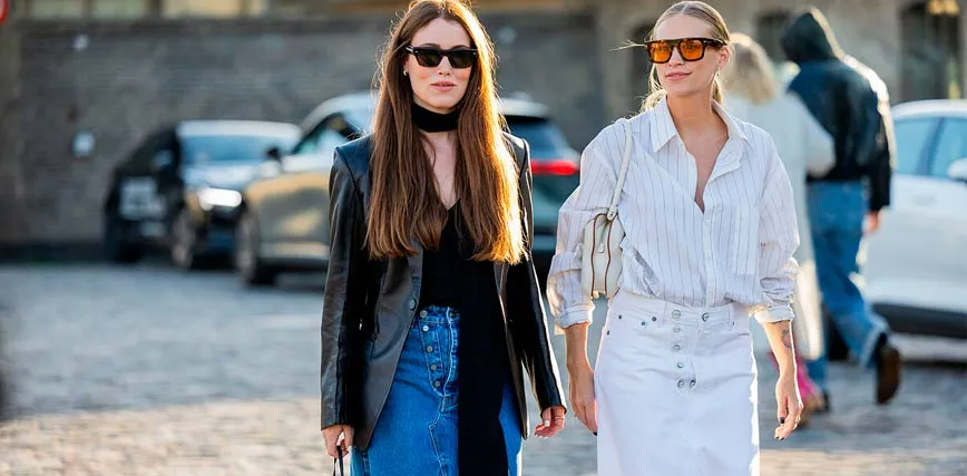 Zdjęcie Inspírate con looks increíbles para falda vaquera larga que amarás