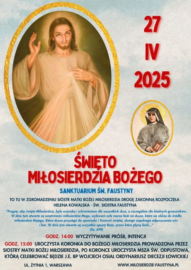 Zdjęcie Sanktuarium św. Faustyny w Warszawie – historia i nadchodzące wydarzenia