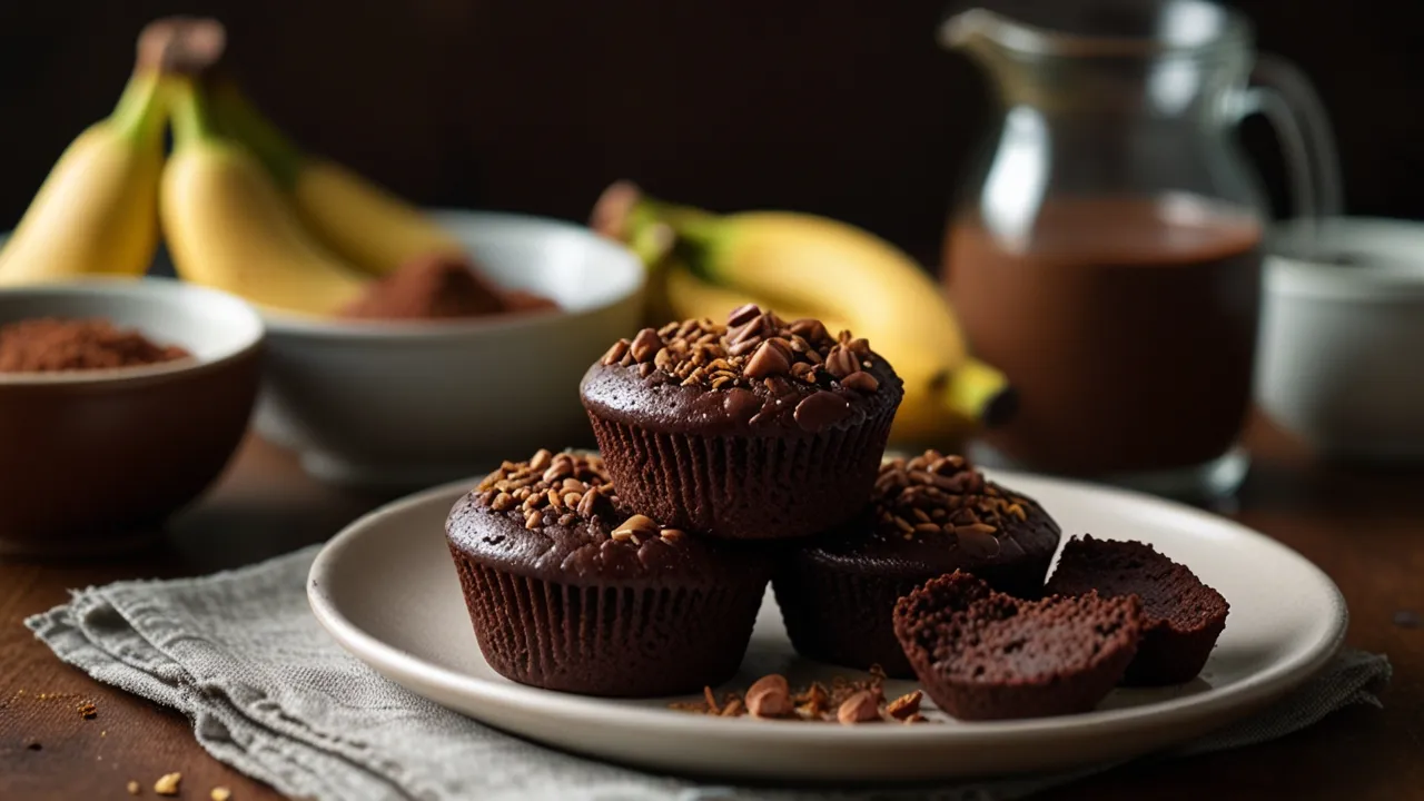Zdjęcie Babeczki brownie z fasoli: Zdrowy deser bez cukru i mąki