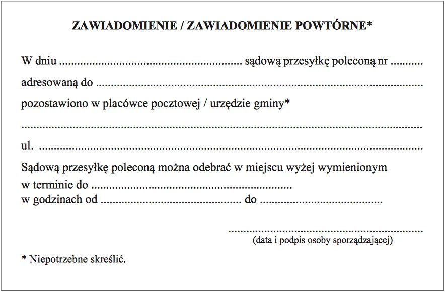 Zdjęcie Jak wygląda awizo z policji i co powinieneś o nim wiedzieć
