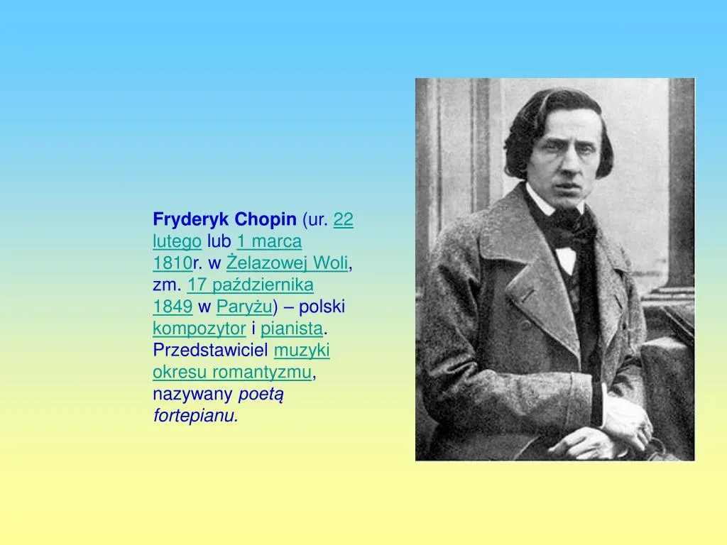 Zdjęcie Kiedy urodził się Chopin? Odkryj tajemnice jego daty urodzin