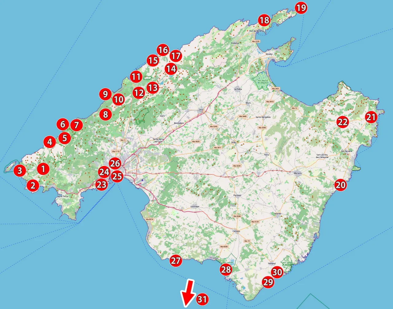 Zdjęcie Mapa de isla de Mallorca: Encuentra los mejores mapas históricos y turísticos