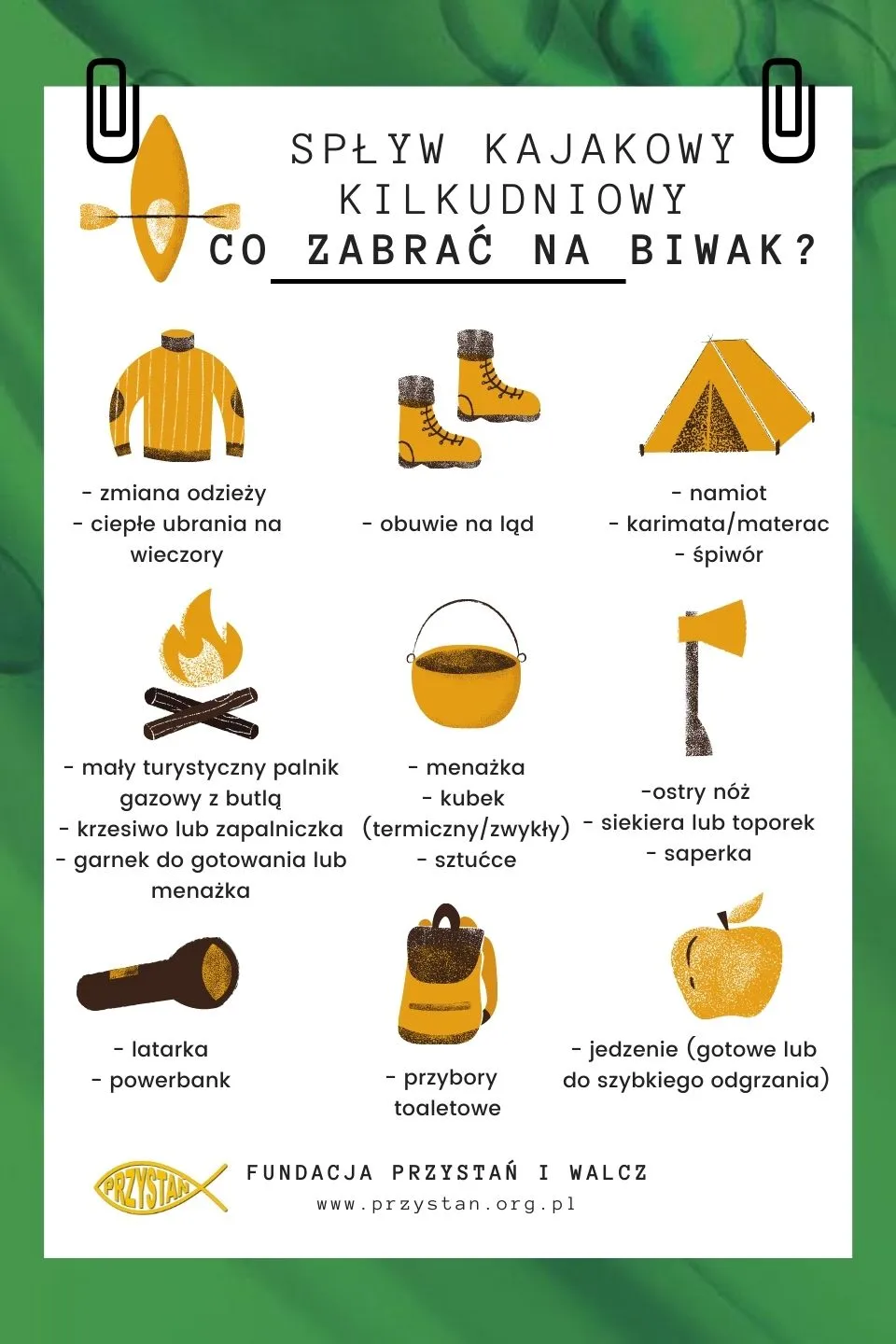 Zdjęcie Co zabrać na kajaki? Niezbędne rzeczy na spływ, które musisz mieć