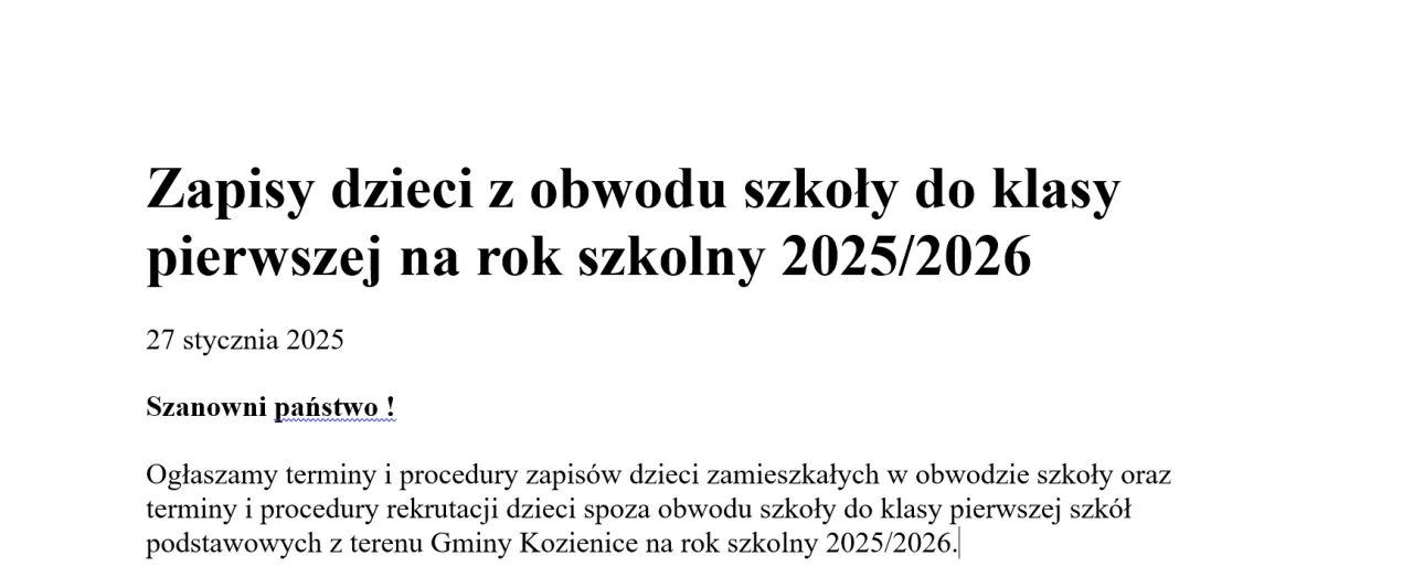 Zdjęcie Wyniki rekrutacji do szkół podstawowych: terminy i procedury