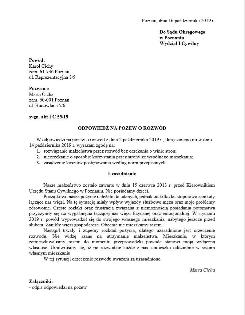 Zdjęcie Jak napisać odpowiedź na pozew rozwodowy: Krok po kroku poradnik