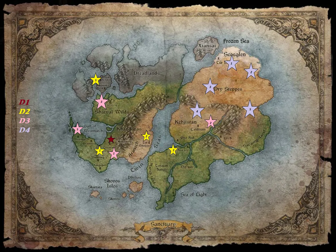 Zdjęcie Mapa Sanctuarium w Diablo - przewodnik dla graczy