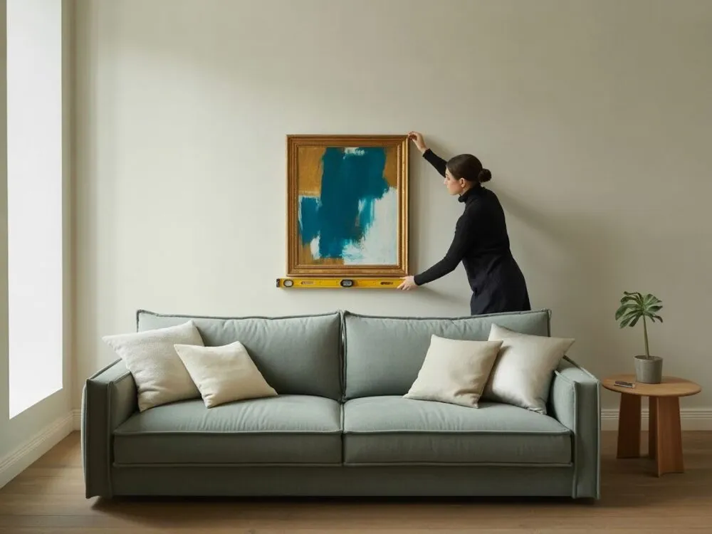 Zdjęcie Jak wieszać obrazy nad kanapą, aby uniknąć błędów w aranżacji