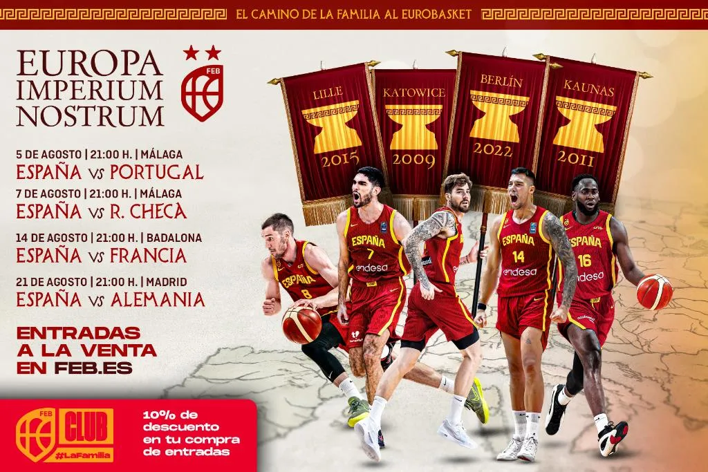 Zdjęcie &iquest;Cu&aacute;ndo juega Espa&ntilde;a baloncesto? Pr&oacute;ximo partido, rival y TV (2026)