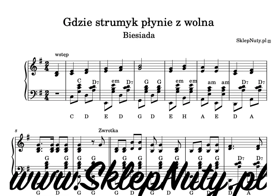 Zdjęcie Gdzie strumyk płynie z wolna podkłady muzyczne - kompletny zbiór plików