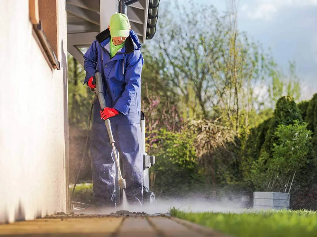 Zdjęcie Skuteczne sposoby na wyczyszczenie kostki brukowej z cementu