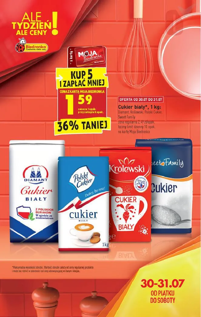 Zdjęcie Kiedy promocja cukru w Biedronce? Nie przegap najlepszych okazji