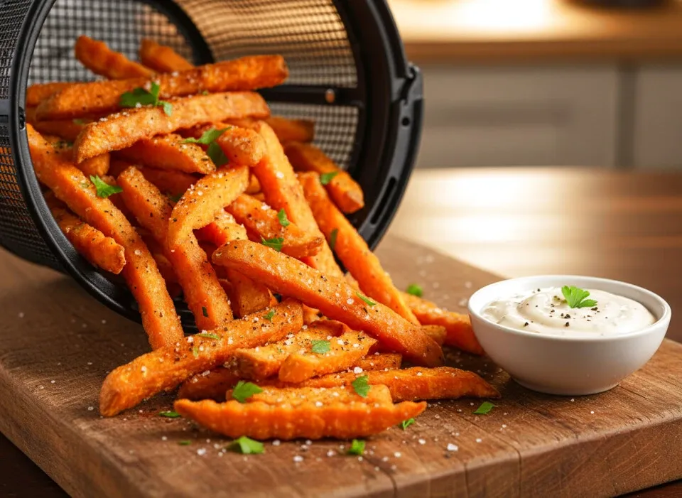 Zdjęcie Ile czasu piec frytki z batatów, aby były idealnie chrupiące?