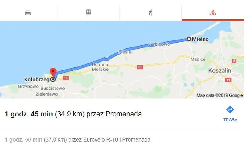 Zdjęcie Ile km do Mielna? Sprawdź najkrótsze trasy i odległości z miast