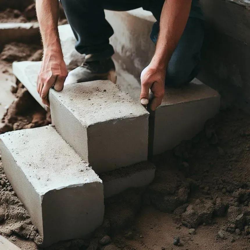 Zdjęcie Jak zrobić schody z bloczków betonowych - proste kroki i porady