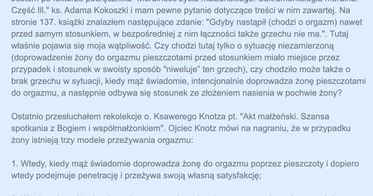 Zdjęcie Co wolno w małżeńskiej sypialni? Odkryj zasady intymności w katolicyzmie