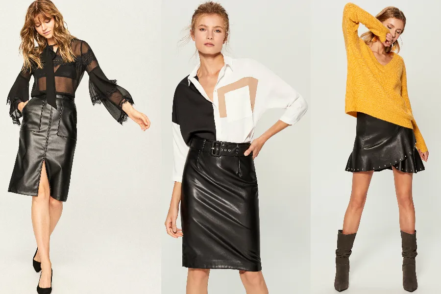 Zdjęcie Stylizacje ze spódnicą skórzaną mini: 10 modnych inspiracji