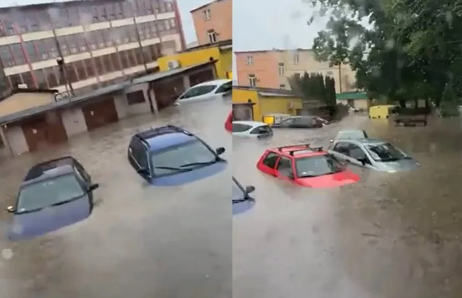 Zdjęcie Bielsko-Biała zalane: Dramatyczna sytuacja, ewakuacje mieszkańców