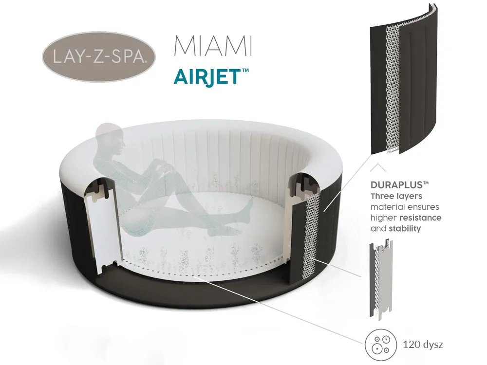 Zdjęcie Lay-Z-Spa Miami - idealny basen do relaksu w ogrodzie i na tarasie