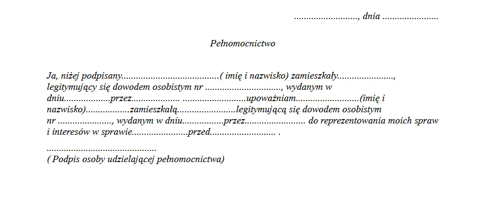 Zdjęcie Upoważnienie do Konta Bankowego - Wzór Pełnomocnictwa, Jak Samemu Napisać