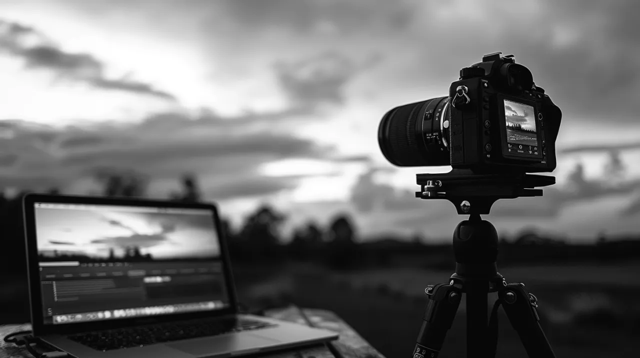 Zdjęcie Czarno-białe tło w fotografii - Klasyka i nowoczesność