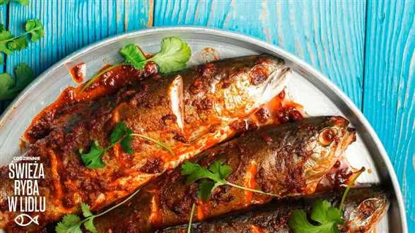 Pomidorowy pstrąg z imbirem