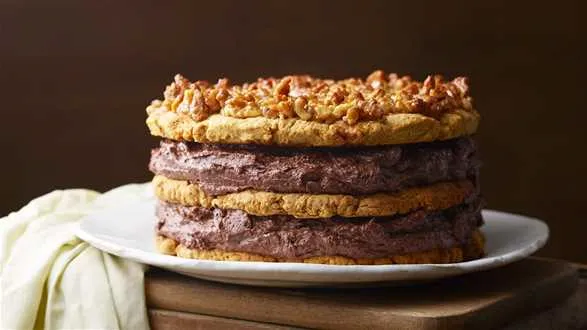 Miodownik z kremem z kaszy manny