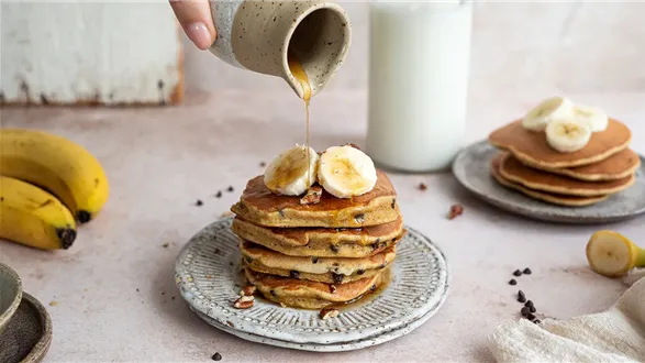 Placuszki bananowe z czekoladą