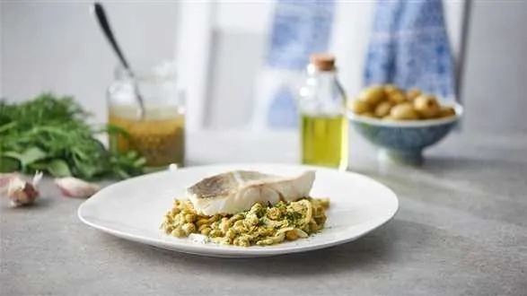 Pyszny duet dorsza z groszkiem