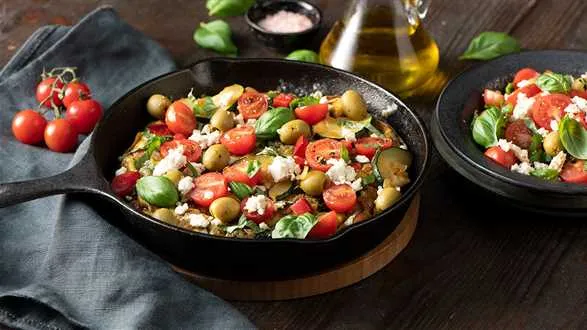 Frittata z cukinią i szpinakiem