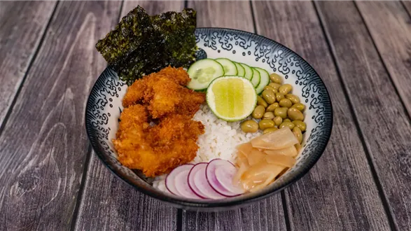 Donburi z krewetkami