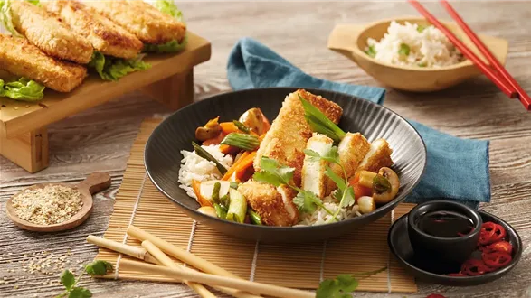 Chrupiące tofu w stylu japońskim