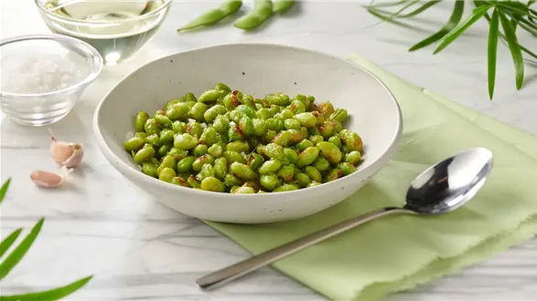 Chrupiące edamame z airfryera