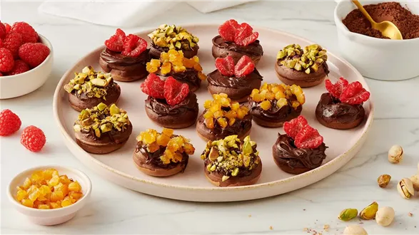 Wegańskie minidonuty z kremem czekoladowym