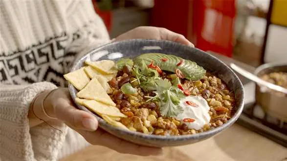 Chili sin carne con tofu