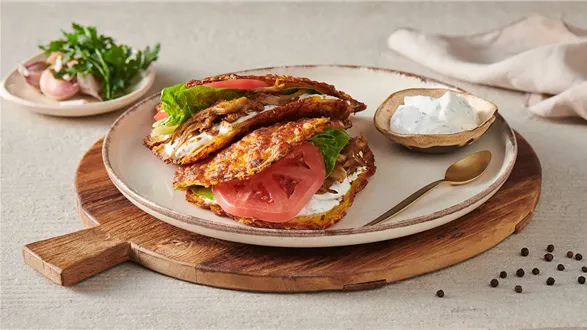 Ziemniaczane wrapy z gyrosem z boczniaków