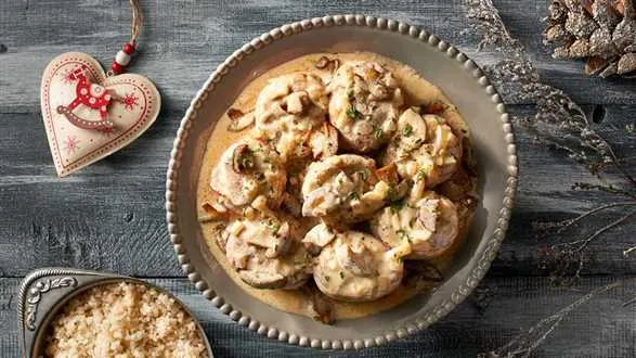 Polędwiczki wieprzowe w sosie grzybowym