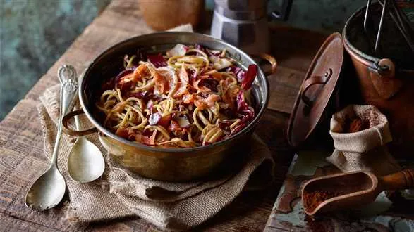 Spaghetti z łososiem