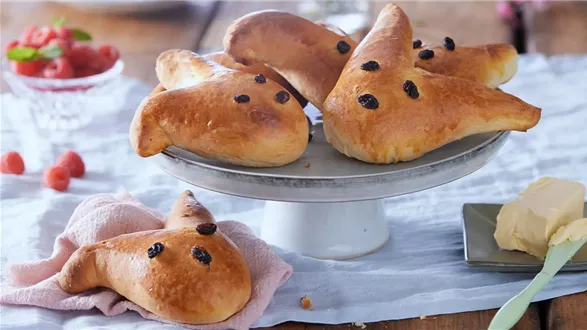 Drożdżowe zajączki na Wielkanoc