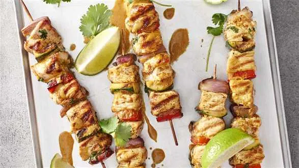 Tajskie szaszłyki z indyka