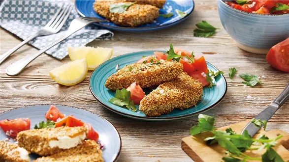 Ser feta w sezamowej panierce