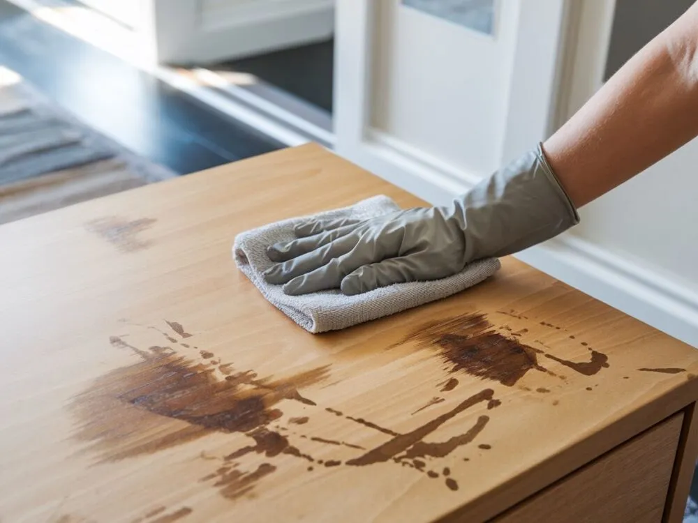 Skuteczne sposoby na zmycie kleju z mebli lakierowanych bez uszkodzeń